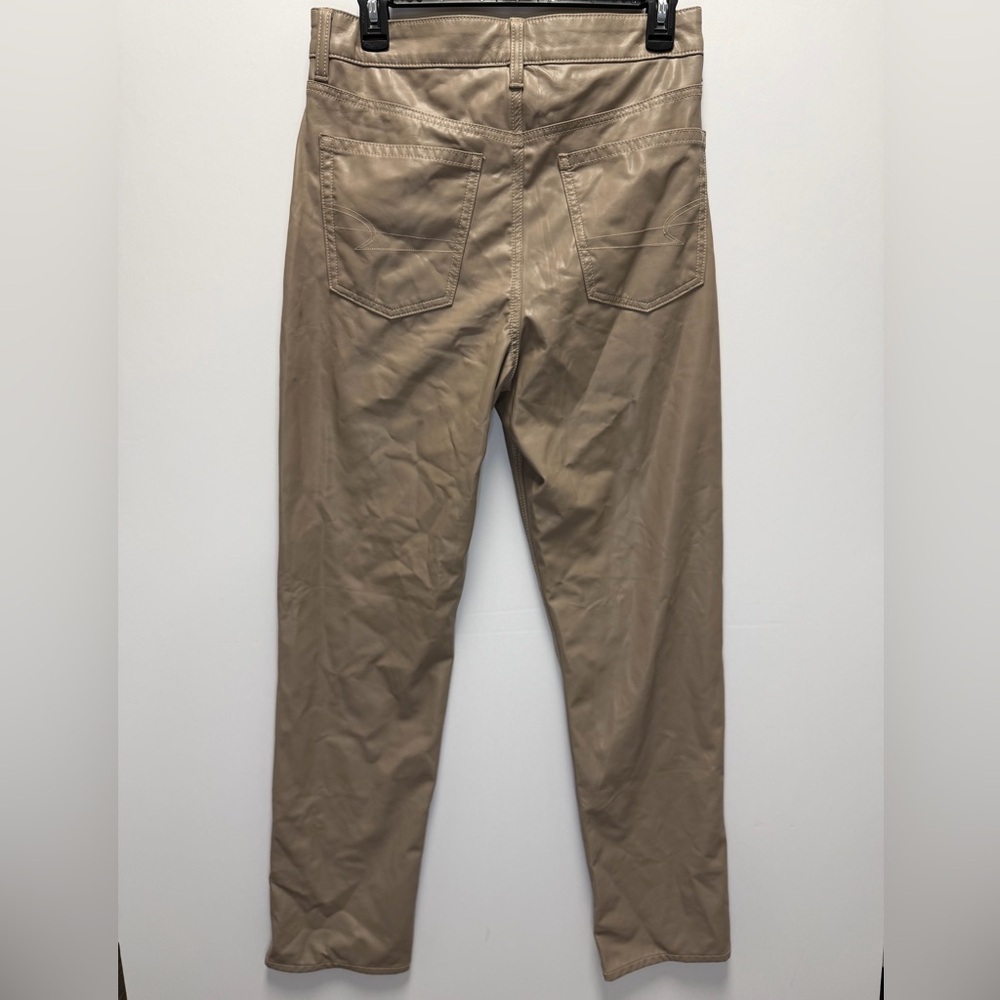 American Eagle Outfitters Women’s Vegan  Leather Super High Rise Straight 8 Long - Picture 8 of 8